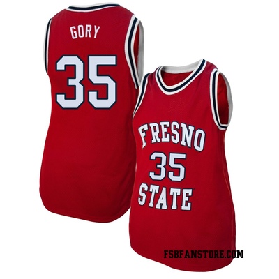 Women's DeShawn Gory Fresno State Bulldogs Replica Original Retro Brand Basketball Jersey - Red